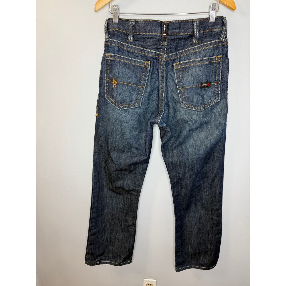 Ariat Men's Flame Resistant M4 Relaxed Boundary Boot Cut Jean Blue Sz 30x30 - Picture 8 of 13